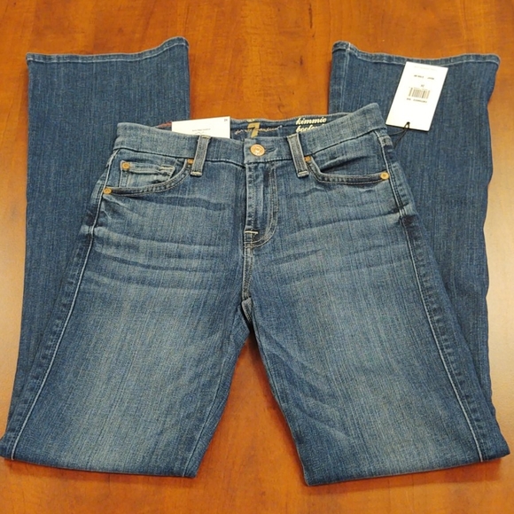 7 For All Mankind Tailorless Kimmie Bootcut Jeans NWOT - Picture 2 of 12